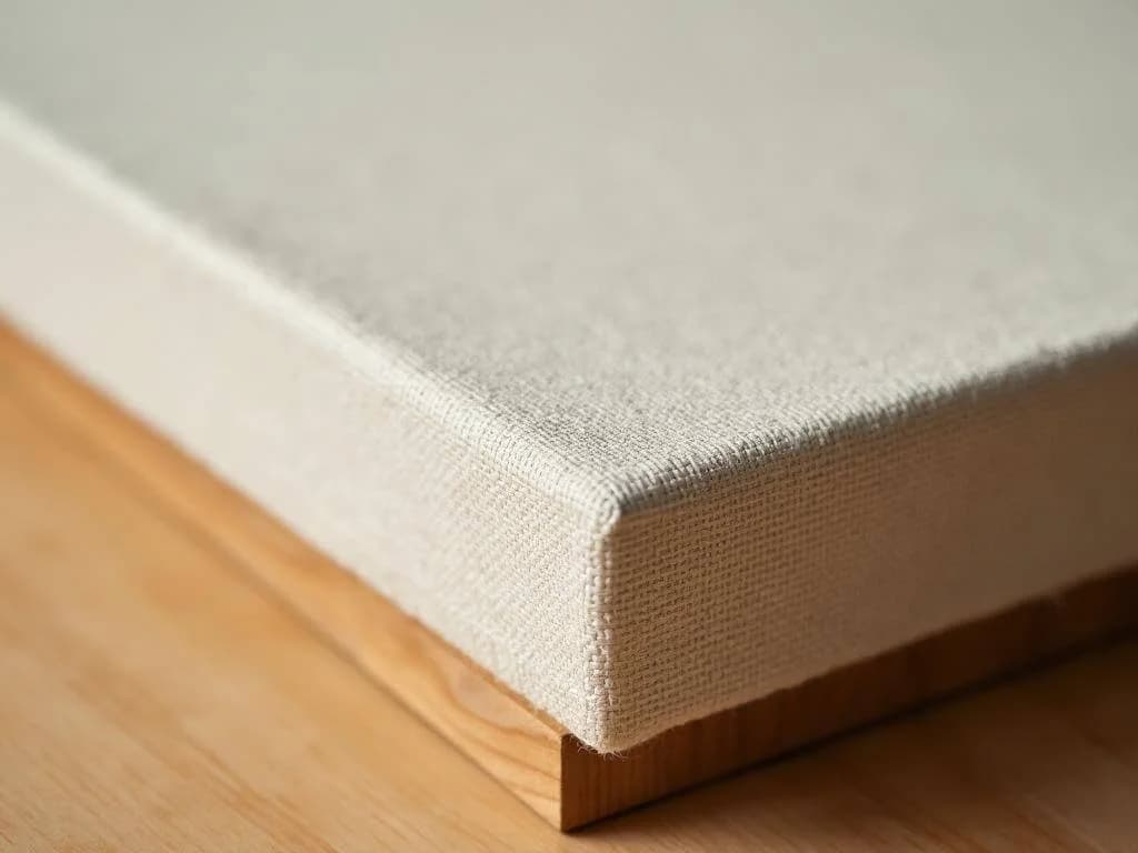 Artist-grade cotton canvas stretched over kiln-dried pine stretcher bars
